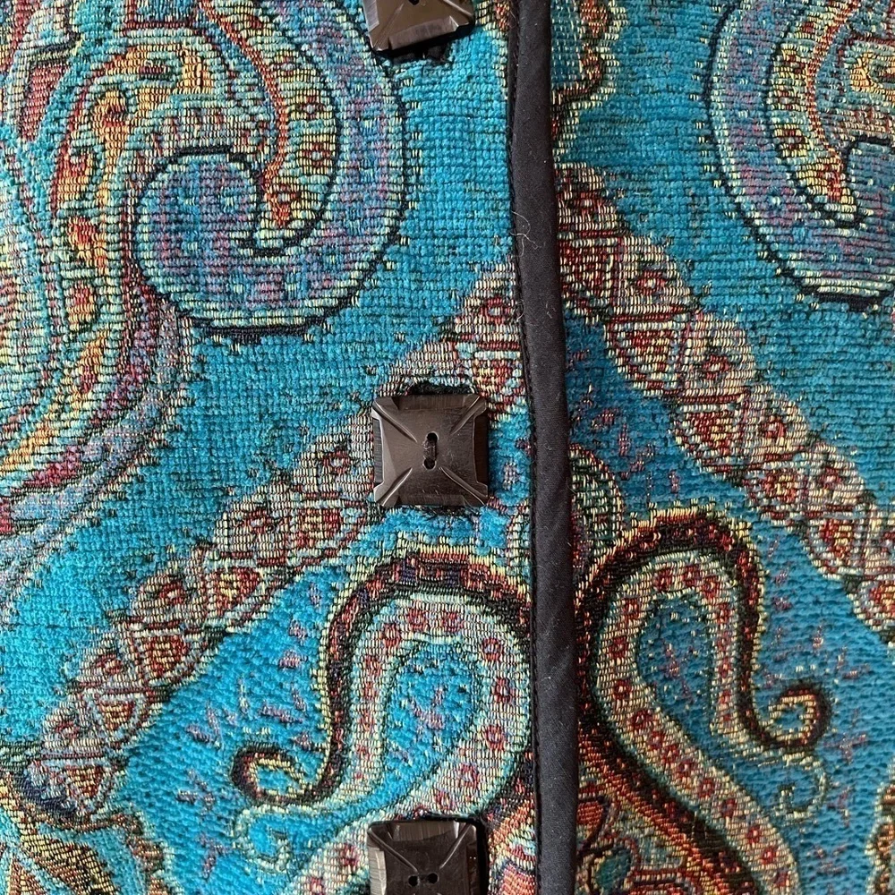 Vintage New Direction paisley brocade vintage 80s cotton blazer EUC - Picture 4 of 8